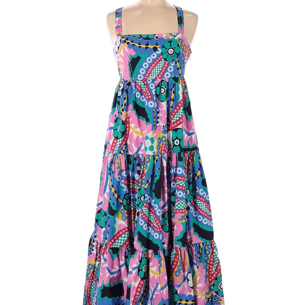 J. Crew Multicolor Patterned Maxi Dress